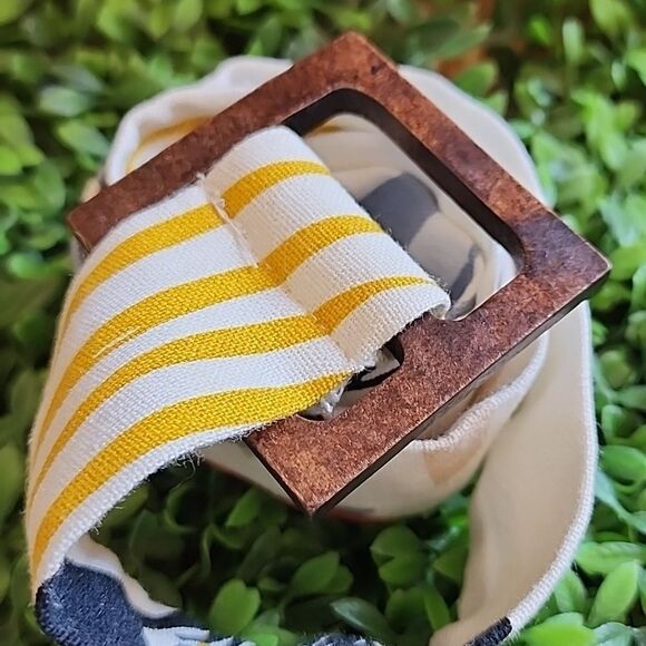 Vintage Cloth Belt With Wooden Buckle - Picture 6 of 6